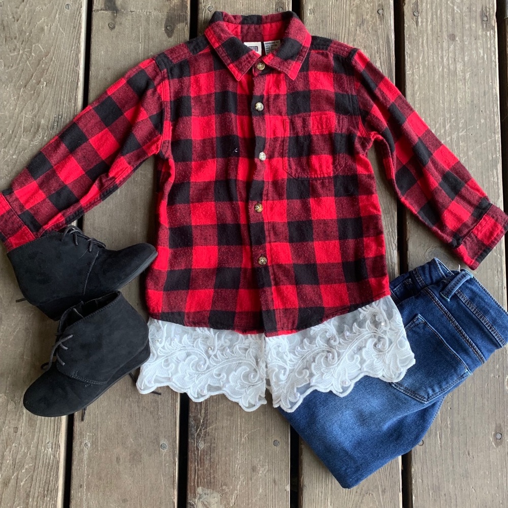 Flannel with added Lace
